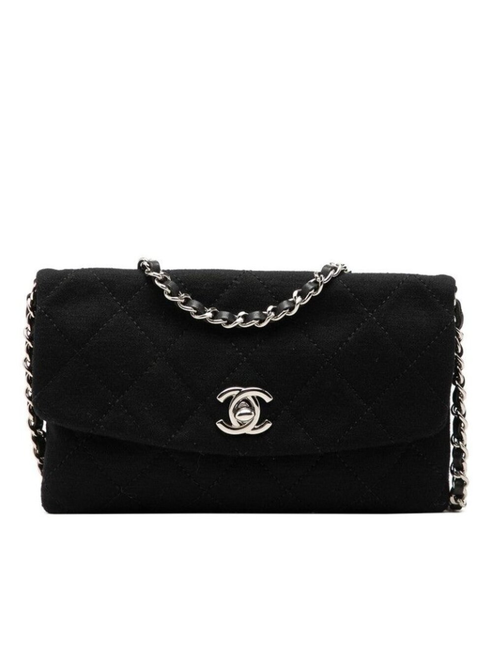 Chanel Quilted CC Logo Christmas Limited Crossbody Chain Shoulder Bag Black